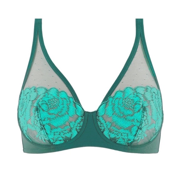 NWT MAISON LEJABY FLEUR IKAT
Sea blue embroidered underwire bra - Picture 5 of 11